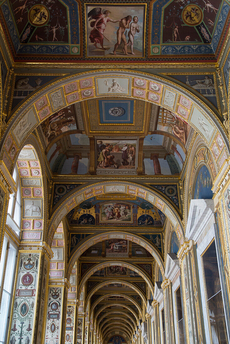 Die Raffael Loggia im Eremitage Kunstmuseum, Sankt Petersburg, Russland, Europa