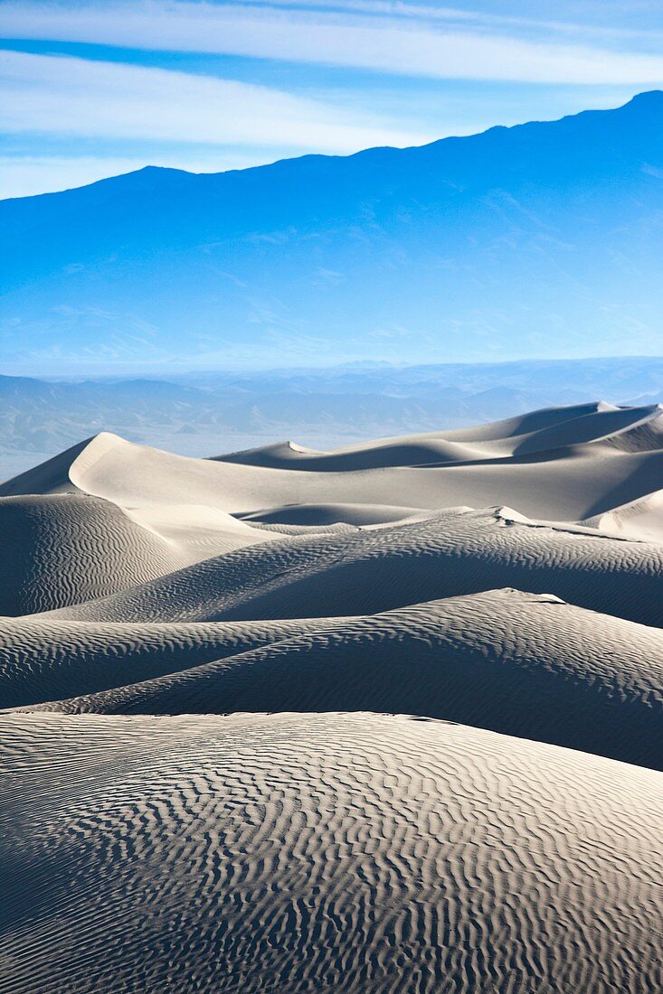 USA, California, Death Valley National Park, Mesquite Flat Sand Dunes, dawn