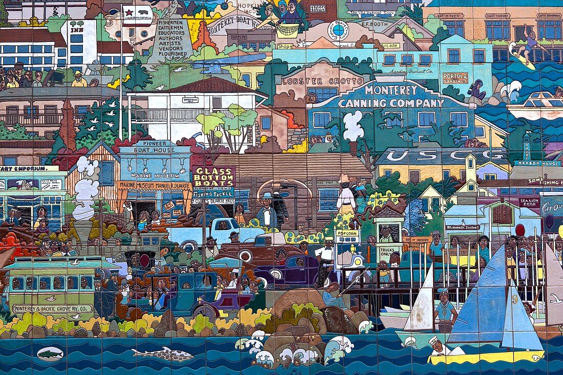 USA, California, Central Coast, Monterey, Monterey Mural