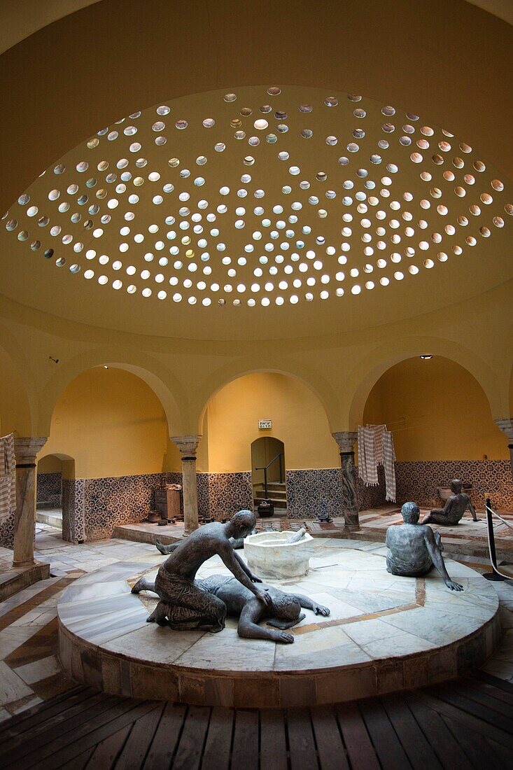 Israel, North Coast, Akko-Acre, ancient city, Hammam Al-Pasha Turkish Bath, built in 1780, interior