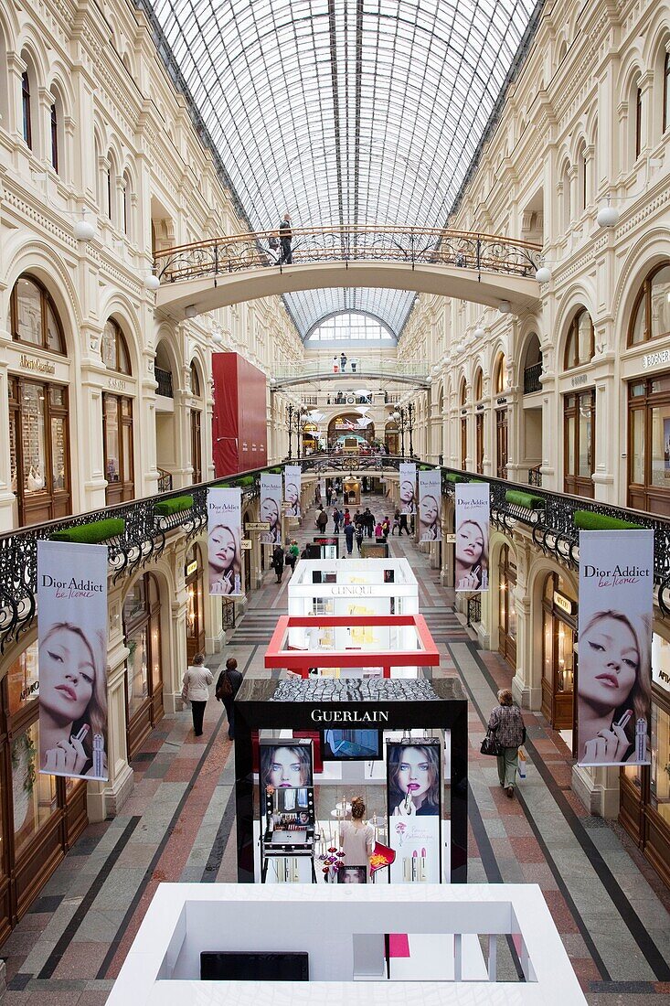 Russia, Moscow Oblast, Moscow, Red Square, GUM shopping mall, interior