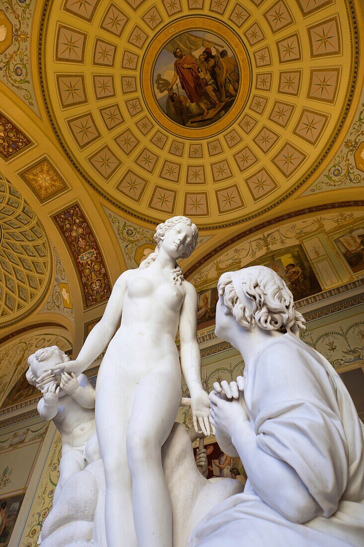 Russia, Saint Petersburg, Center, Winter Palace, Hermitage Museum, statue of Pygmalion and Galatea by Pietro Stagi