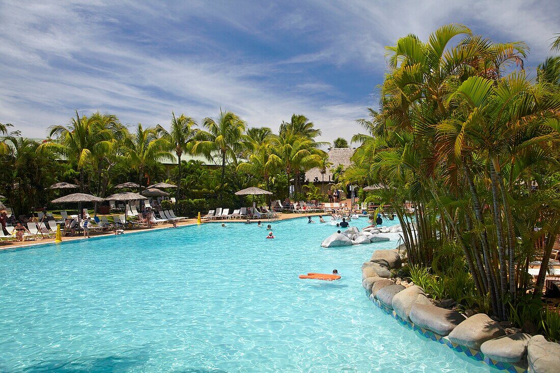 Swimming pool, Outrigger on the Lagoon Resort, Coral Coast, Viti Levu, Fiji, South Pacific