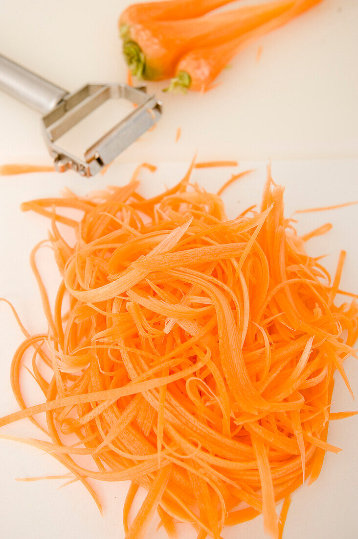 Grated carrot for a salad, Healthy Food, Homemade