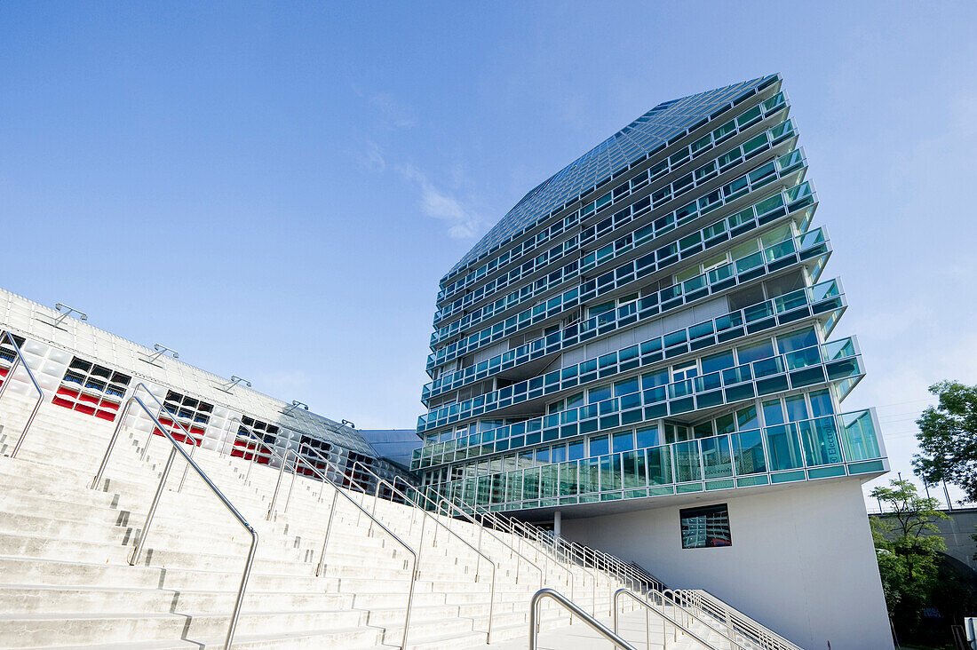 St. Jakob Turm, Architekten Herzog & de Meuron, Basel, Schweiz, Europa