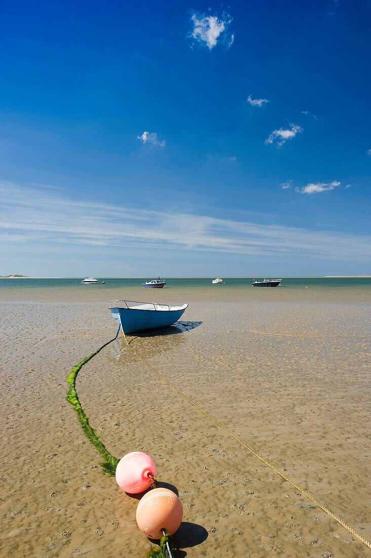 Boote am Strand von Utersum, Föhr, Nordfriesland, Schleswig-Holstein, Deutschland, Europa