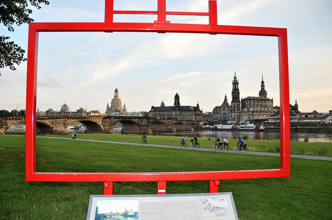 Canaletto-Blick auf die Altstadt von Dresden, Sachsen, Deutschland, Europa