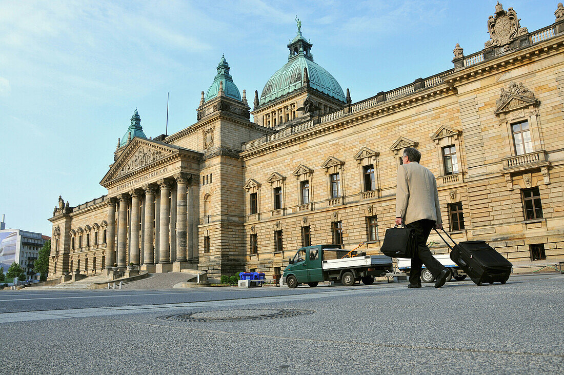Blick auf das Bundesverwaltungsgericht, Leipzig, Sachsen, Deutschland, Europa