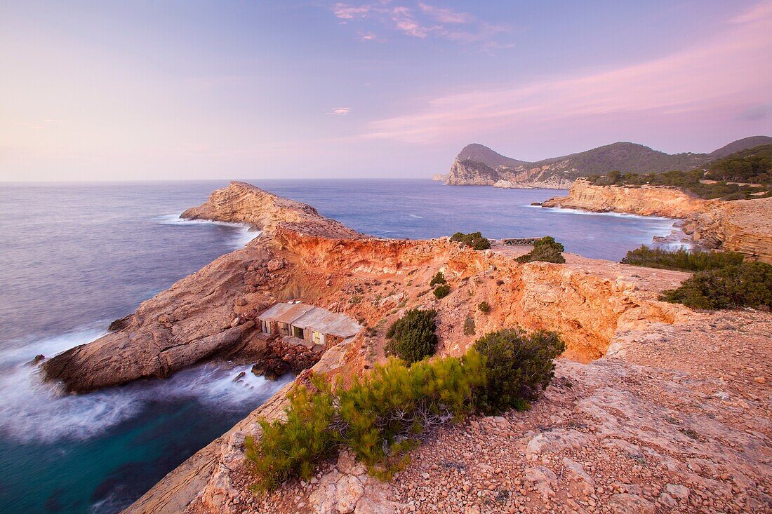 Sunset at Punta de sa Galera cape in Sant Antoni de Portmany, Ibiza, Illes Balears, Spain