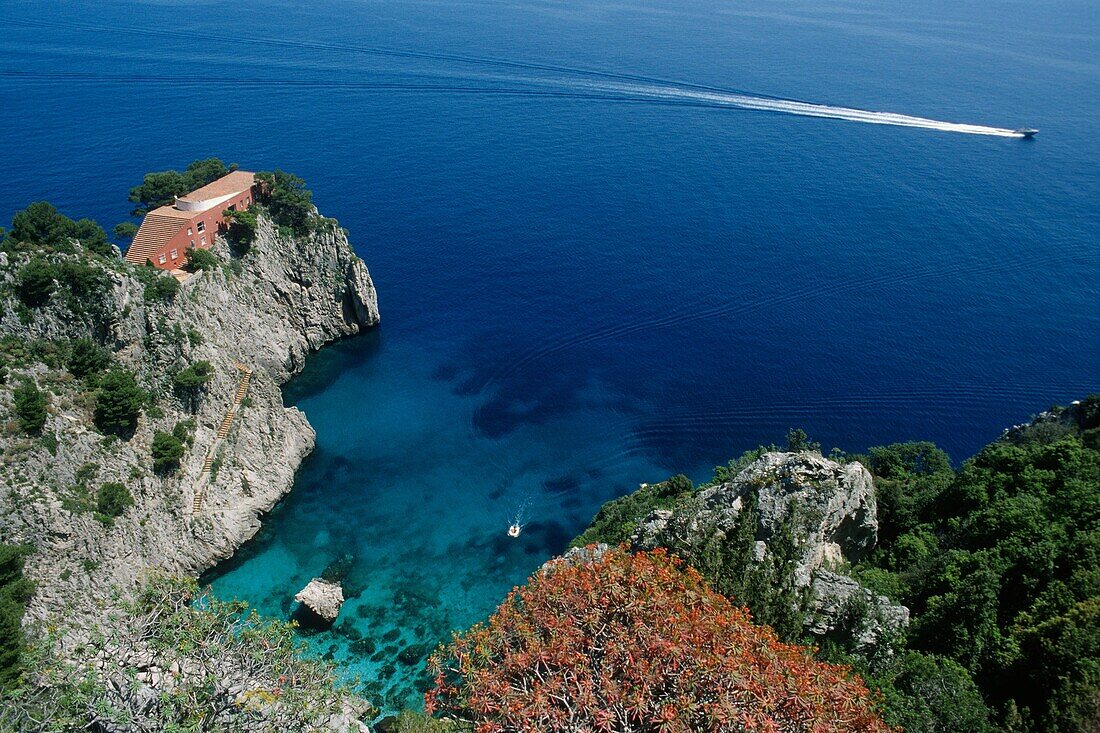 Capri  Italy  Curzio Malaparte´s modernist villa on Punto di Massullo