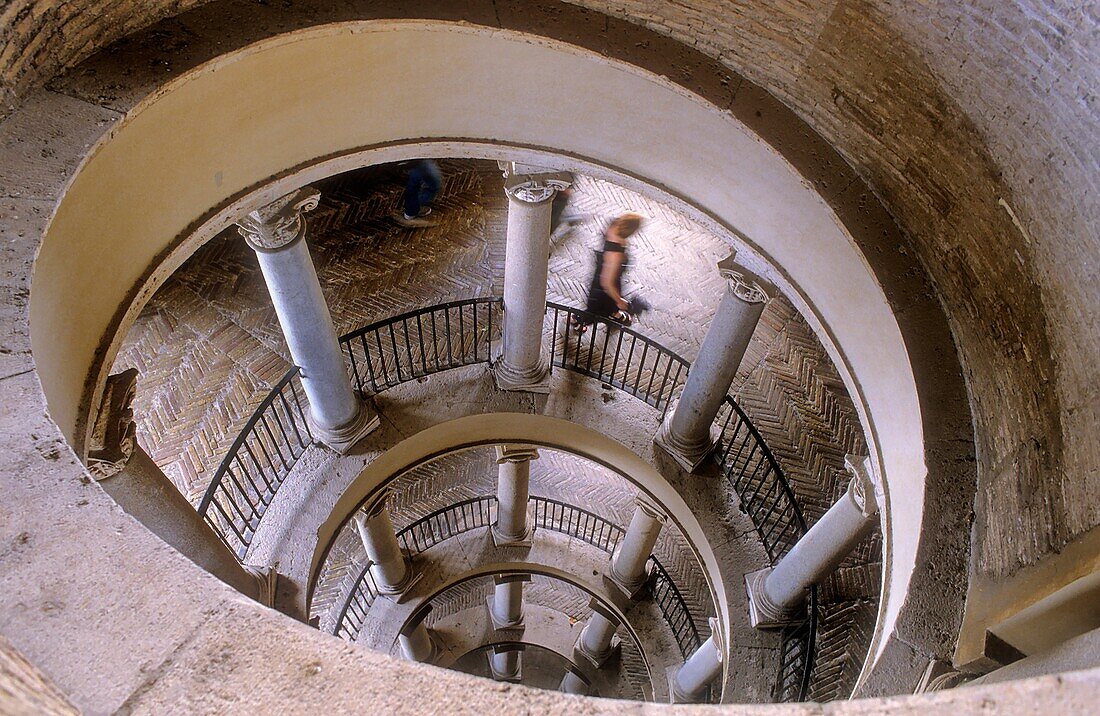 Spiral stairs by Donato Bramante at Vatican Museums, The Vatican,Rome, Italy
