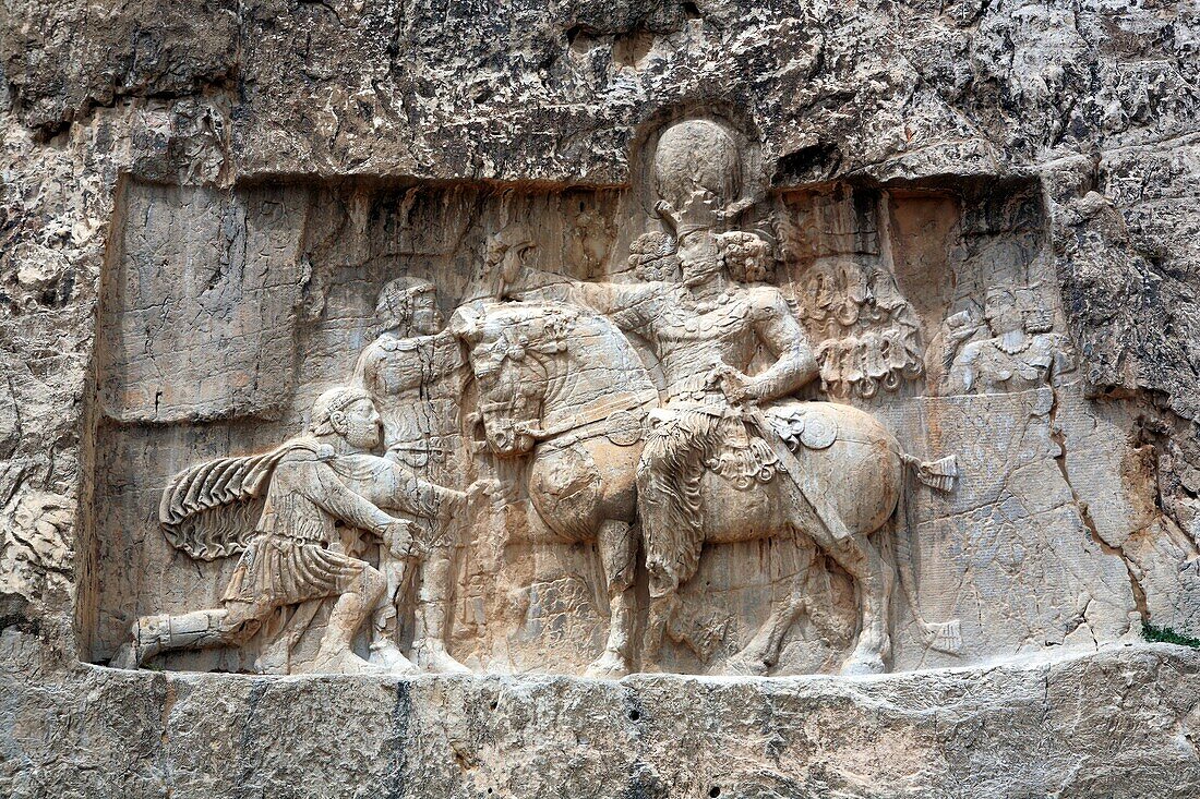 Reliefs of Sassanian kings 3rd century, Naqsh-e Rustam, Fars province, Iran