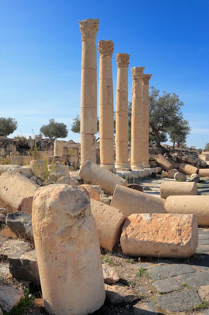 Ruins of ancient Gadara 2nd-6th century, UNESCO World Heritage site, Um Qeis Qays, Jordan