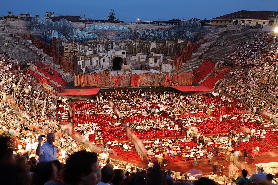 Arena of Verona before a opera performance, Verona, Italy