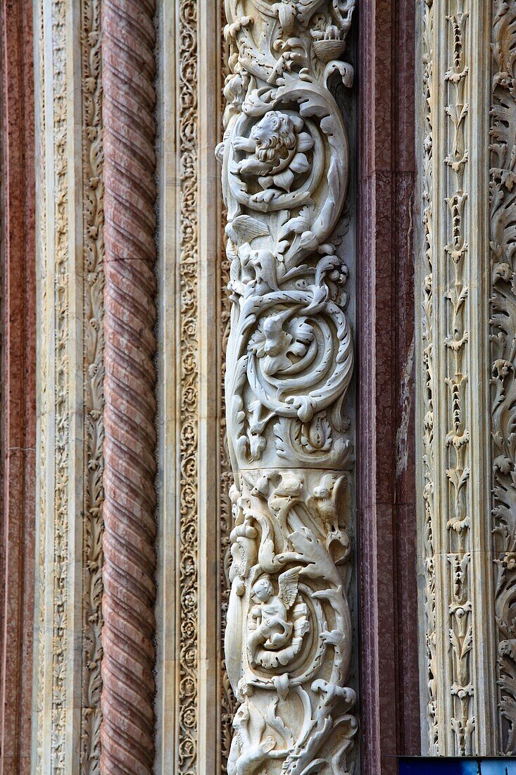 Decorations of the Santa Maria Assunta Duomo in Siena, Tuscany, Italy