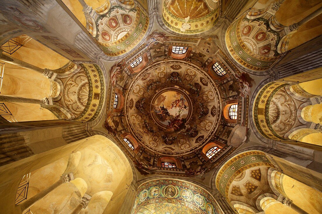 Ceiling of basilica of San Vitale, Ravenna, Italy