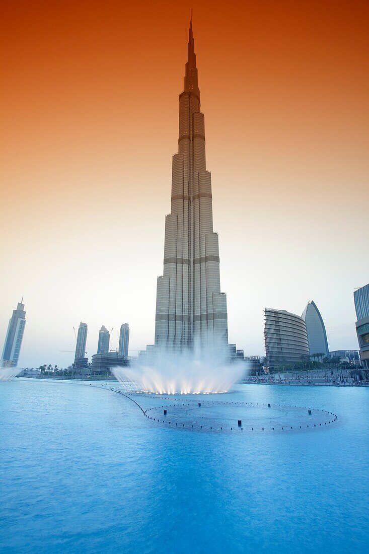 Burj Khalifa at sunset, Dubai, United Arab Emirates UAE