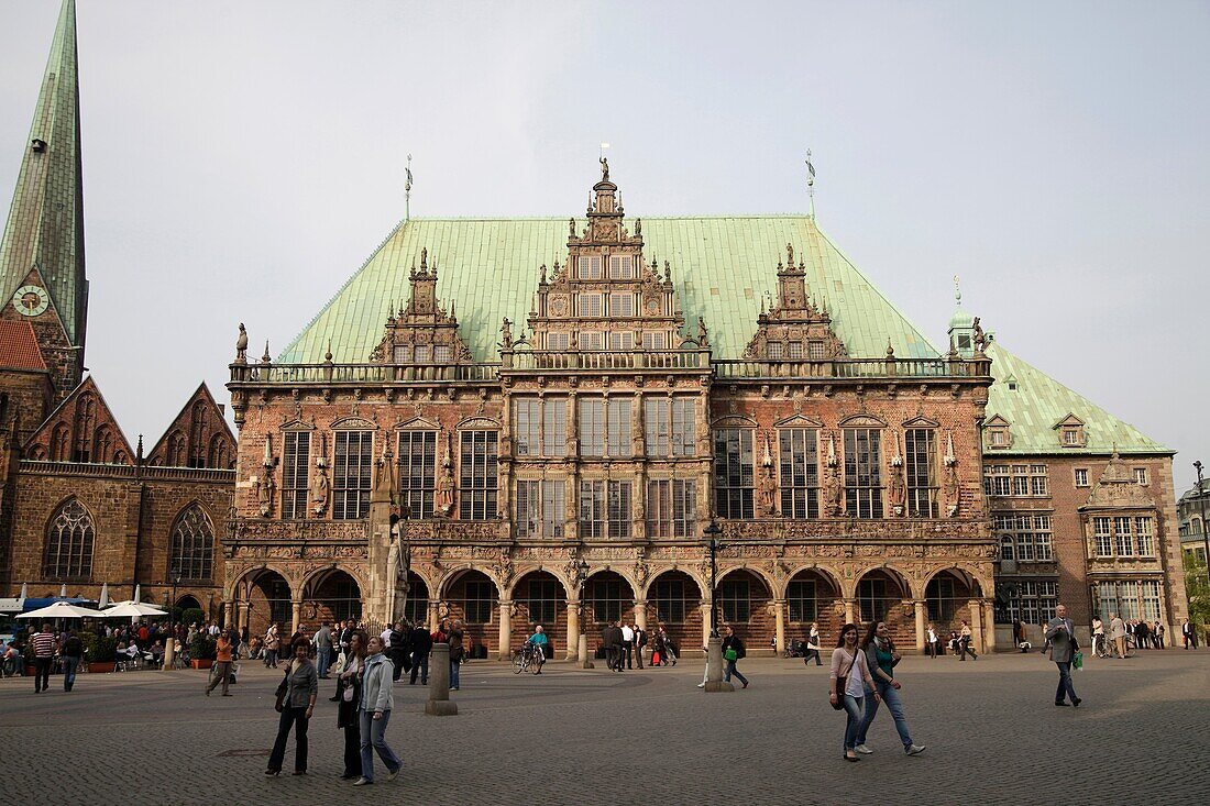 town hall and market place Bremen - Bremen, Deutschland, Free Hanseatic City of Bremen, Germany