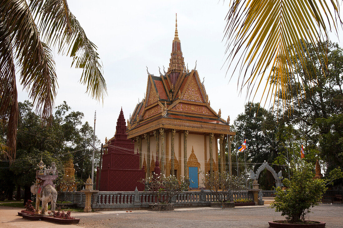 Buddhistic temple in the Kampot province, Cambodia, Asia