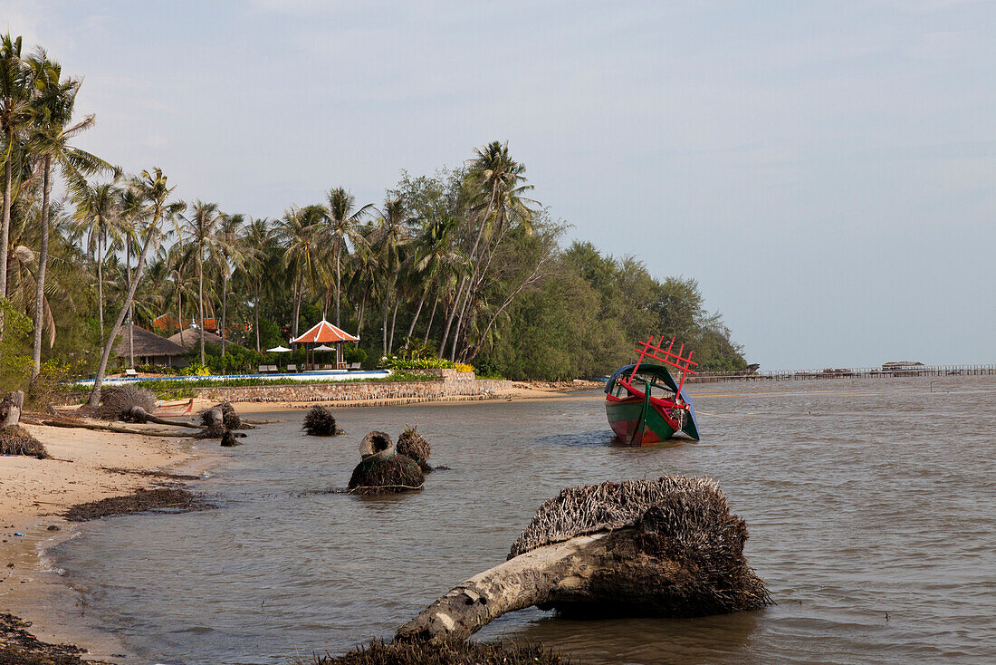 Hotel and resort at the coast of Kampot province, Cambodia, Asia