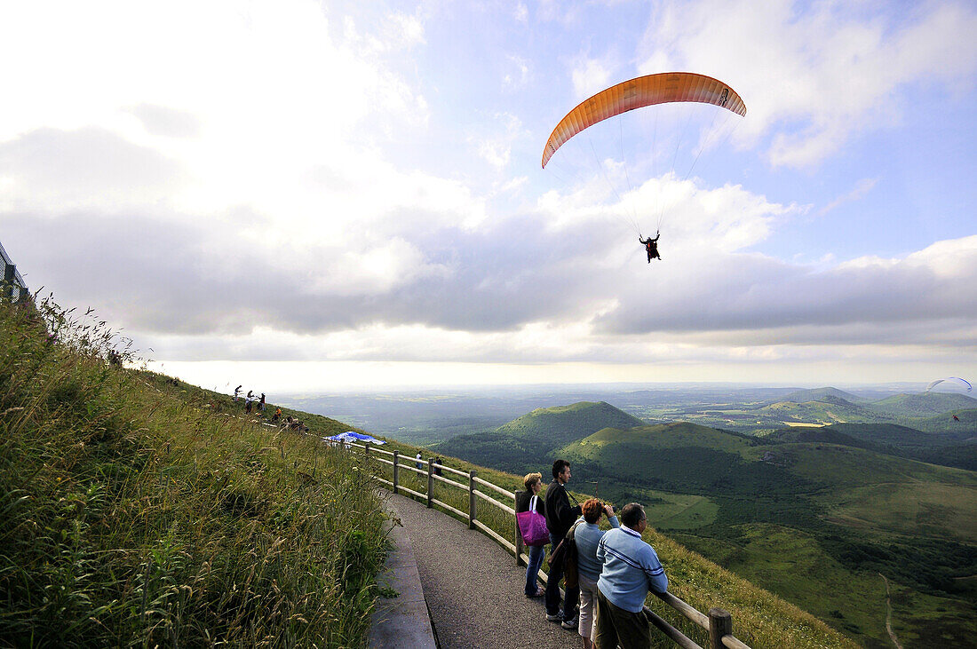 View from Puy de Dome volcano, Auvergne, France, Europe