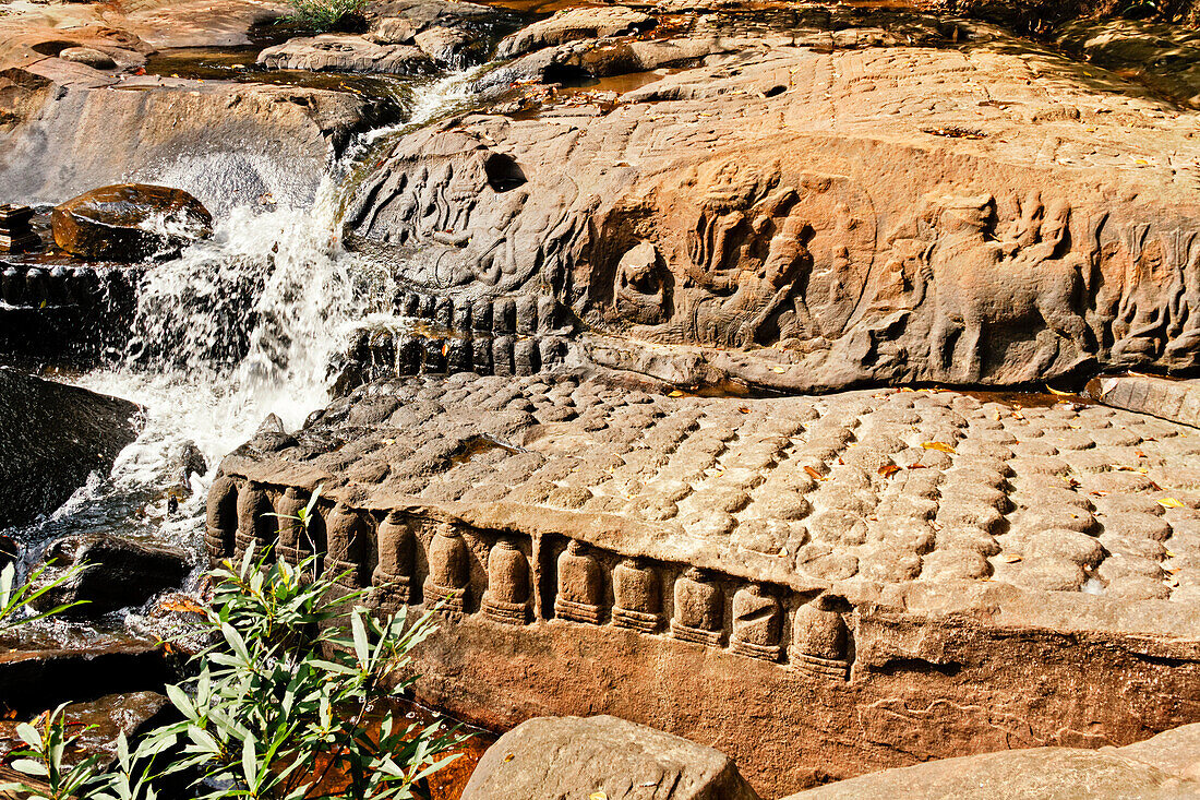 Kbal Spean Brücke, UNESCO Weltkulturerbe, Kulen Bergen, Bezirk Siem Reap, Siem Reap Provinz, Kambodscha