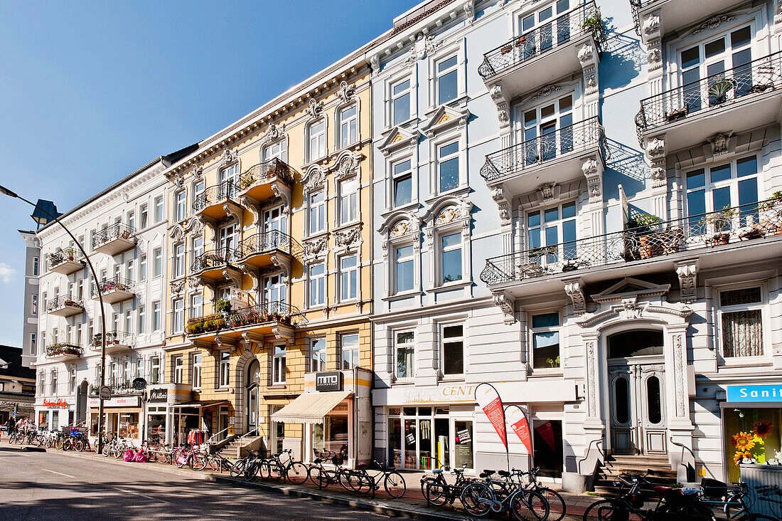 Houses at Eimsbuettel, Hamburg, Germany, Europe