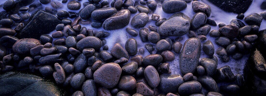 Pebbles on the shore, Kullaberg, Scania, Sweden, Europe