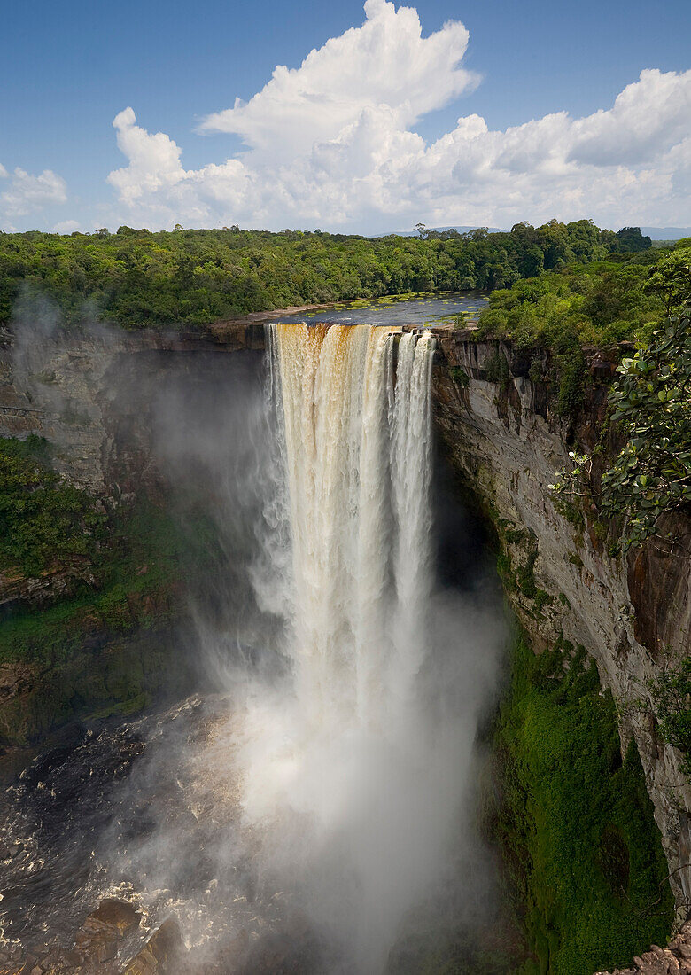View of Kaieteur waterfall and Potaro river, Guyana, South America
