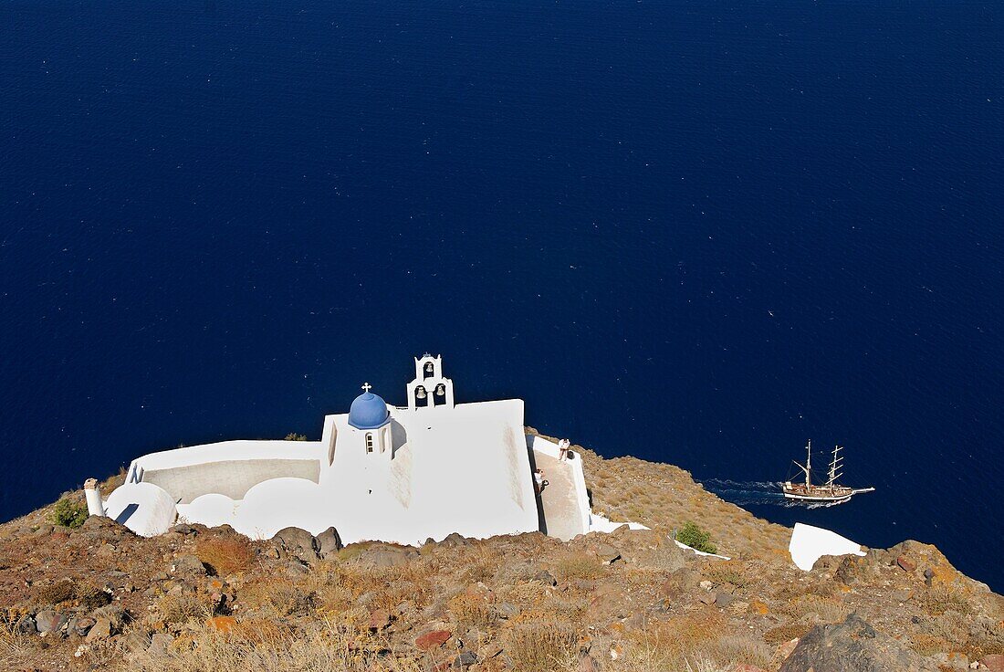 Europa,Greece,Santorin island, Firostéfani church