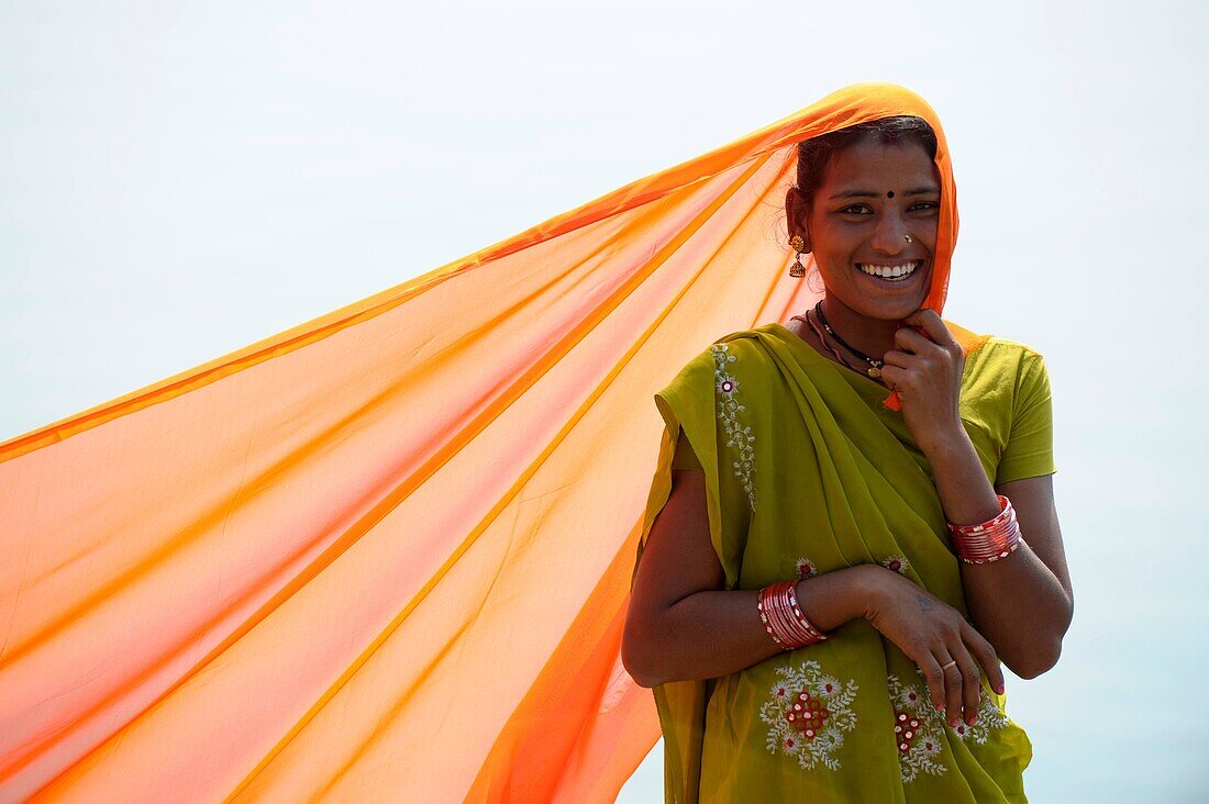 Asia,India,Maharashtra,beautiful indian woman in traditional clothing