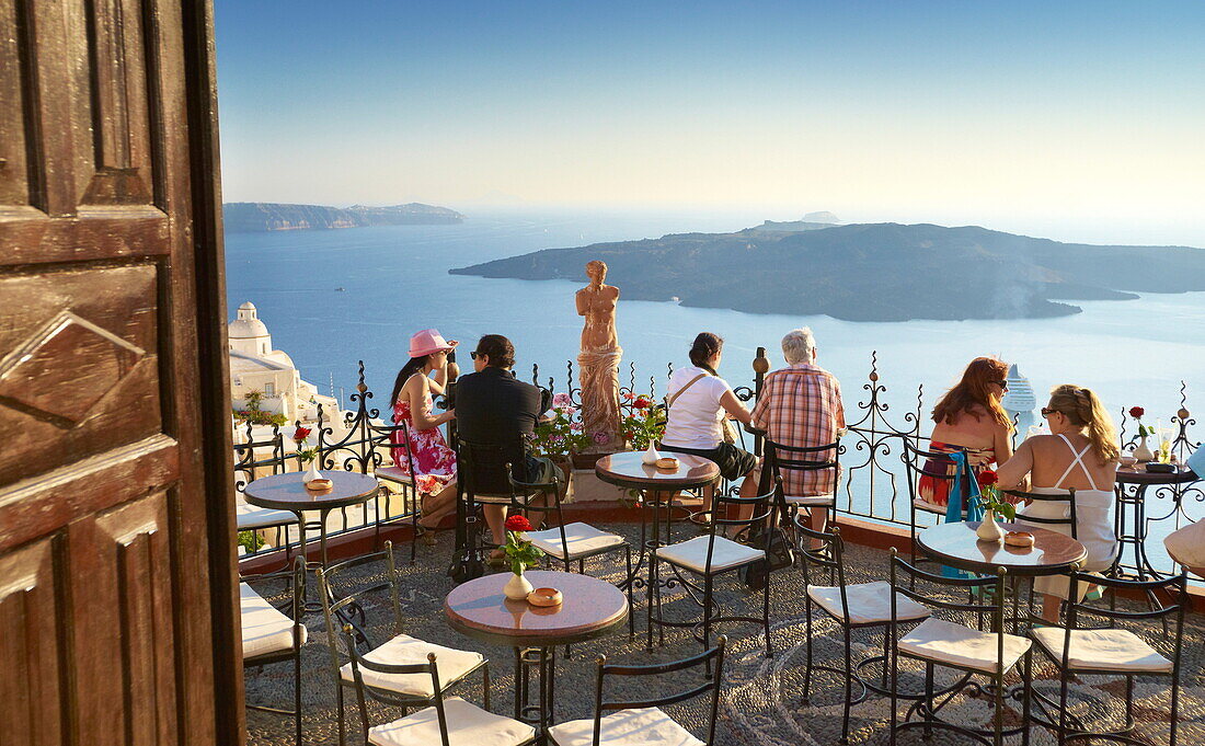 Village of Fira, Santorini Island, Cyclades, Greece