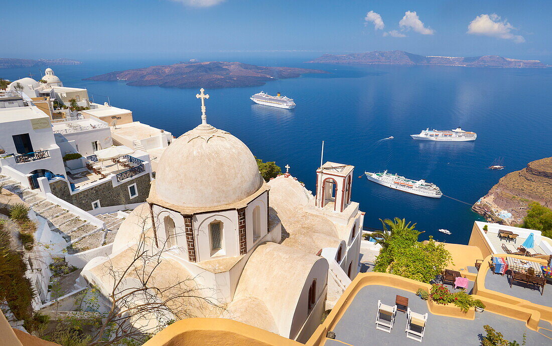 Village of Fira, Santorini Island, Cyclades, Greece