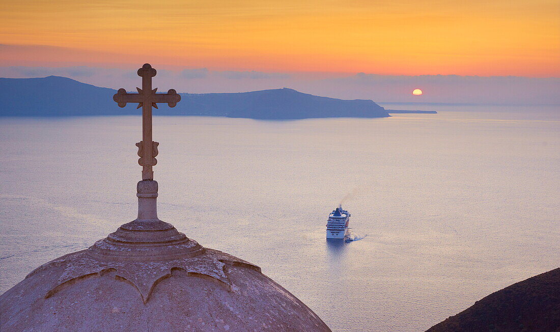 Village of Fira, Santorini Island, Cyclades, Greece