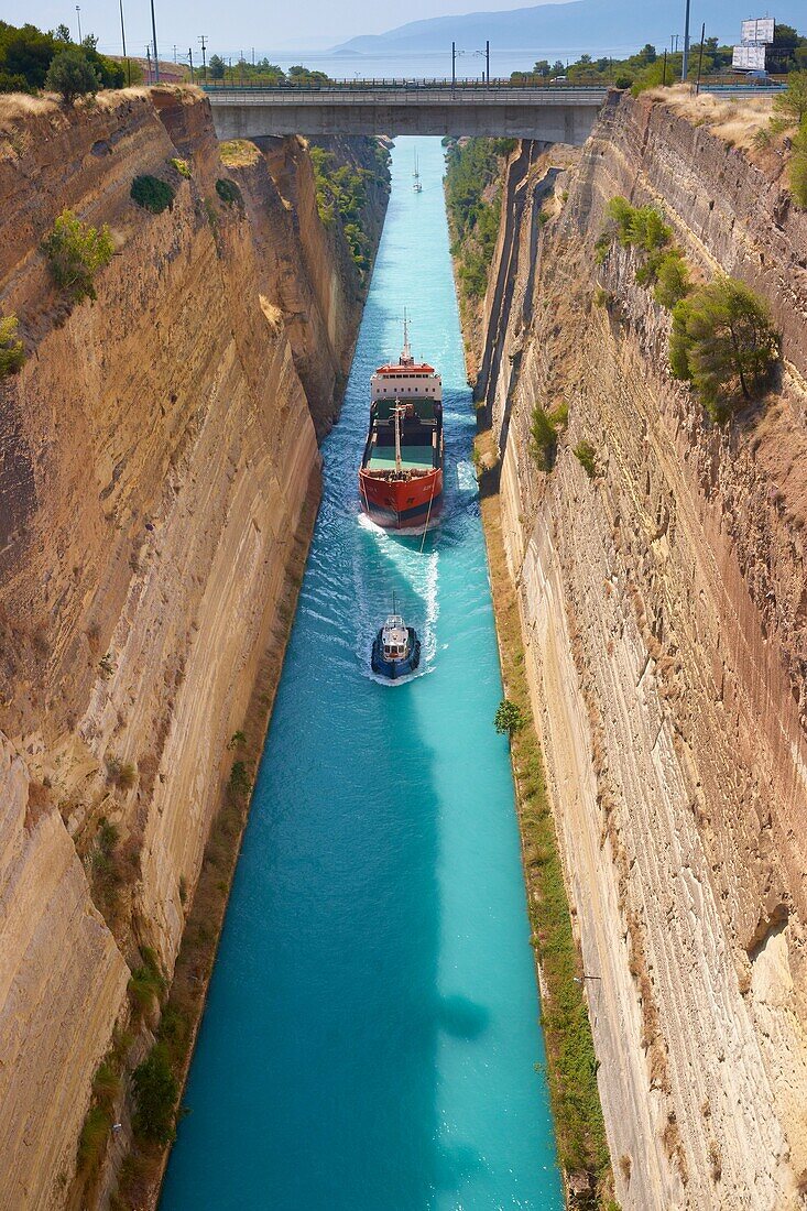 Corinth Canal, Peloponnese, Greece