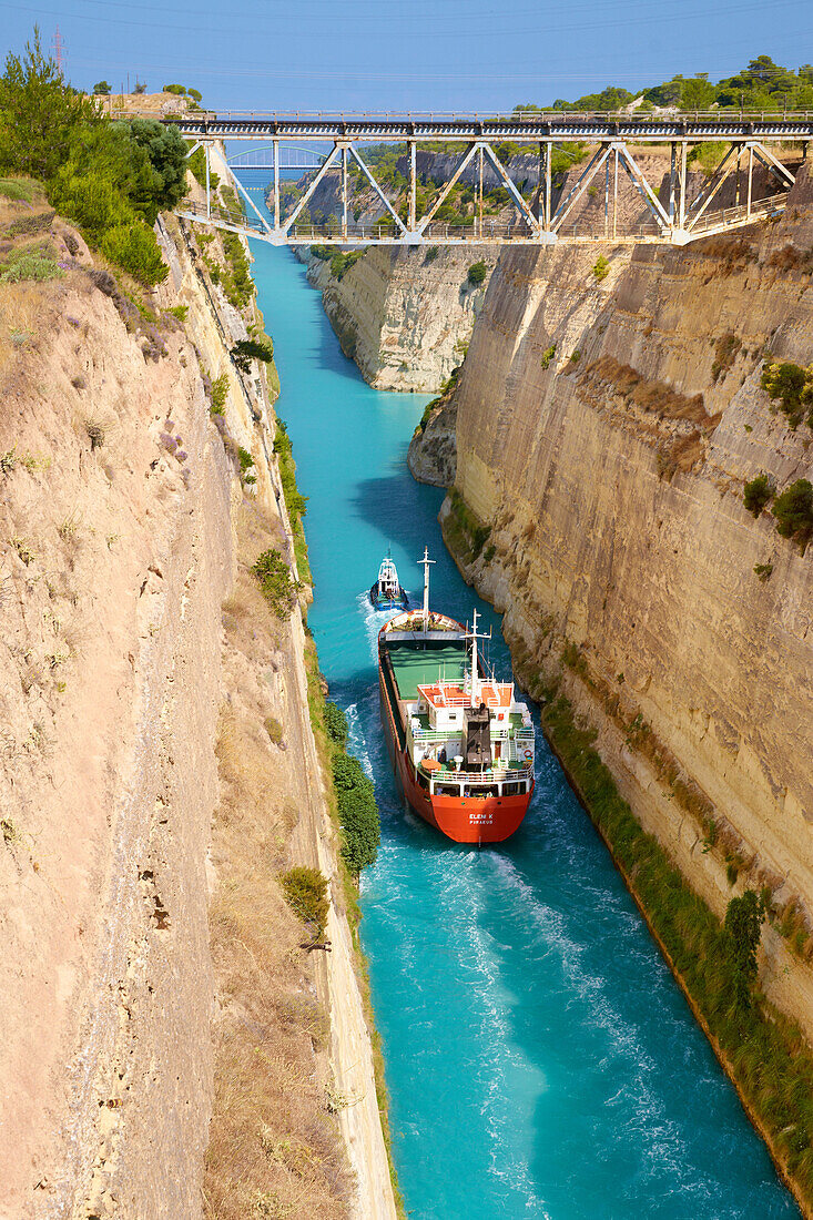 Corinth Canal, Peloponnese, Greece
