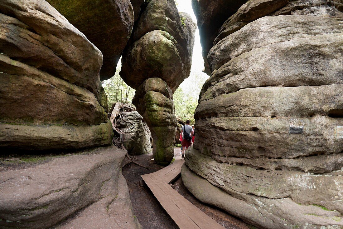 Bledne Skaly- rock formations in Sudety Mountains, National Park, Poland, Europe