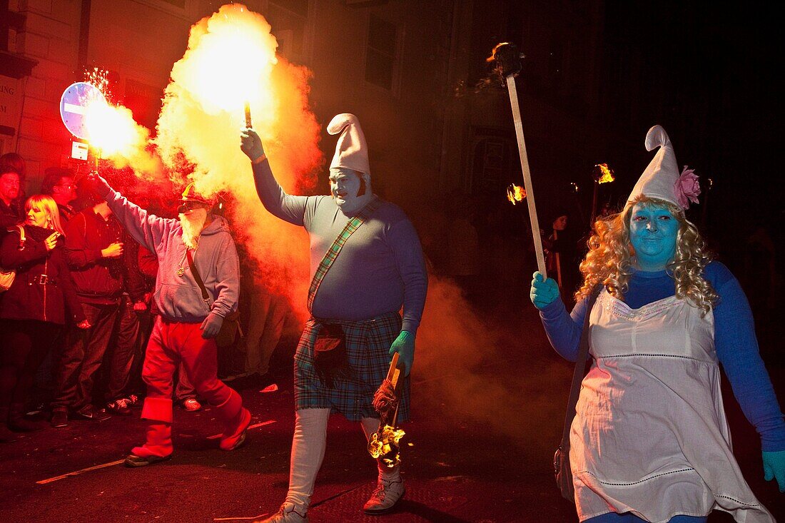 Guy Fawkes bonfire night, Lewes, Sussex, England 2011