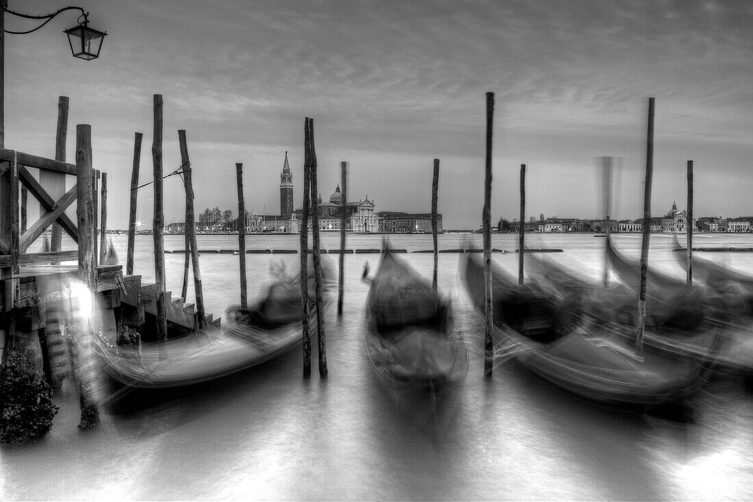 Gondolas off St Marks Square, Venice, Italy