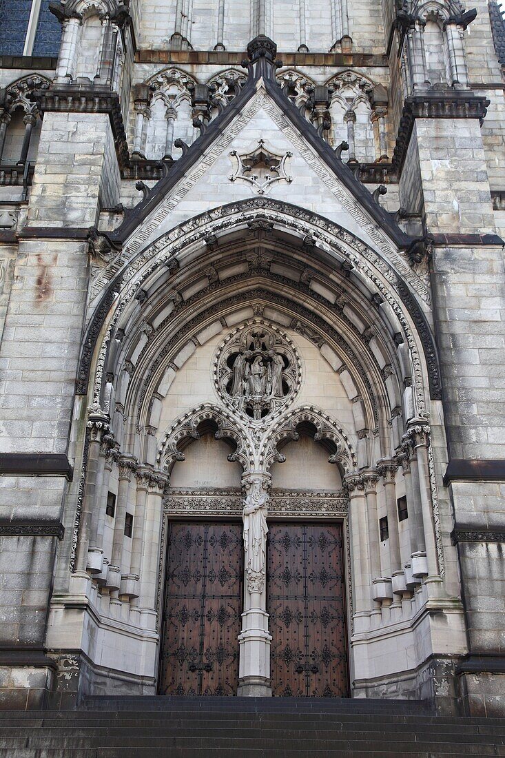 Facade of the Cathedral in New York, NY USA