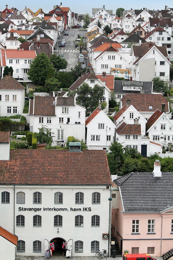 Wooden houses in Gamle Stavanger, Rogaland County, Norway