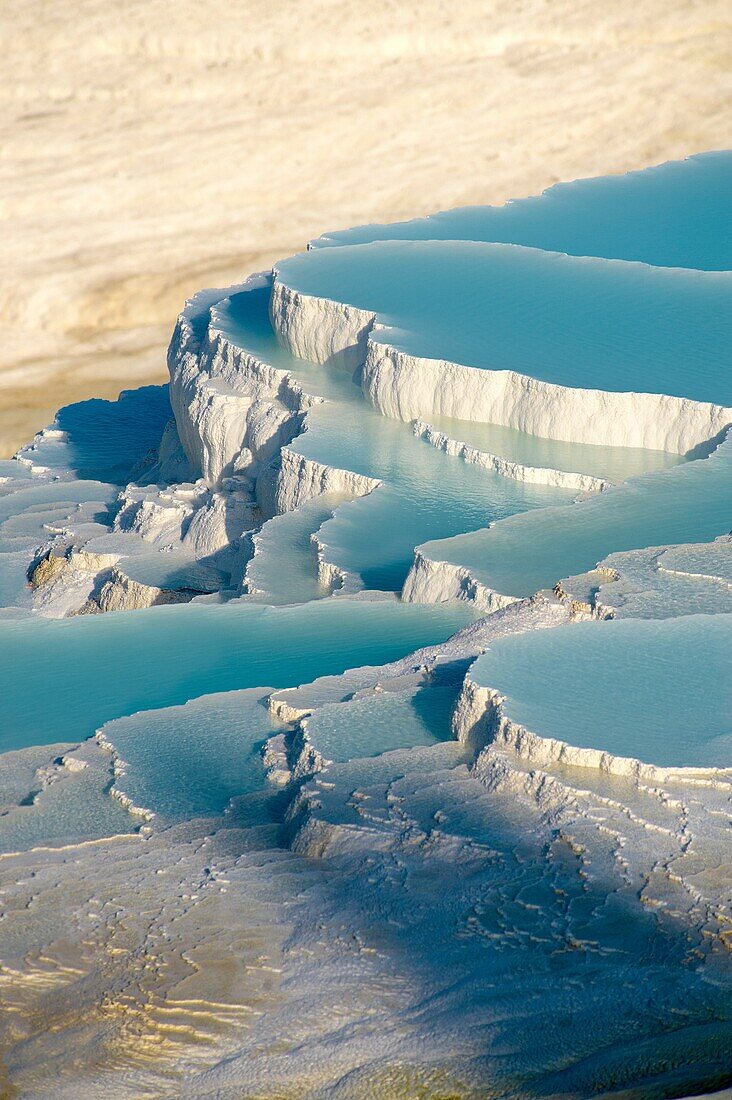 Photo & Image of Pamukkale Travetine Terrace, Turkey  Images of the white Calcium carbonate rock formations  Buy as stock photos or as photo art prints  4