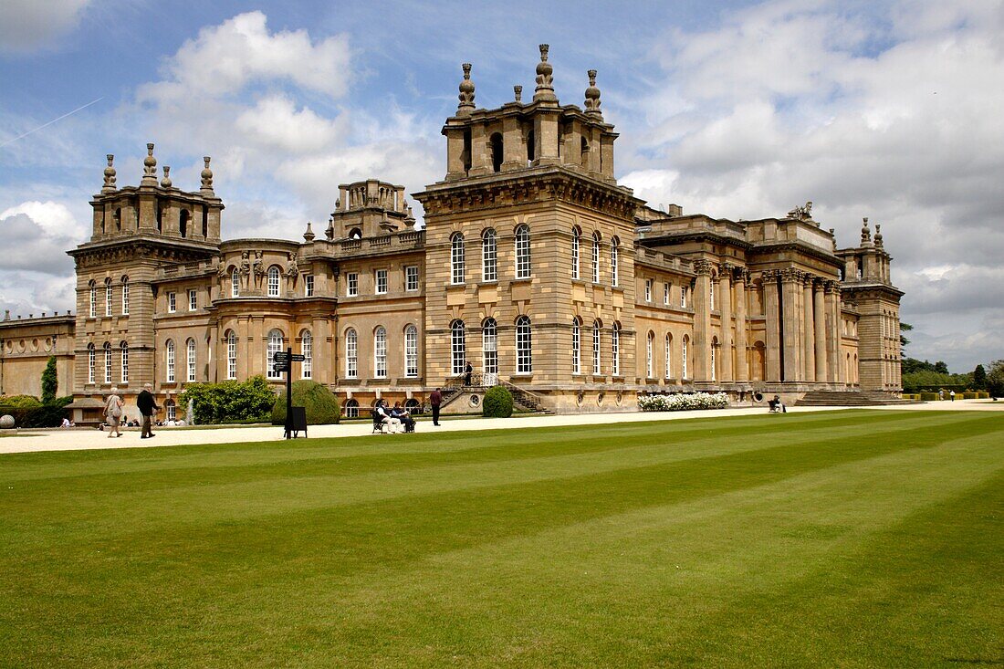 Blenheim Palace Oxfordshire view from South Lawn