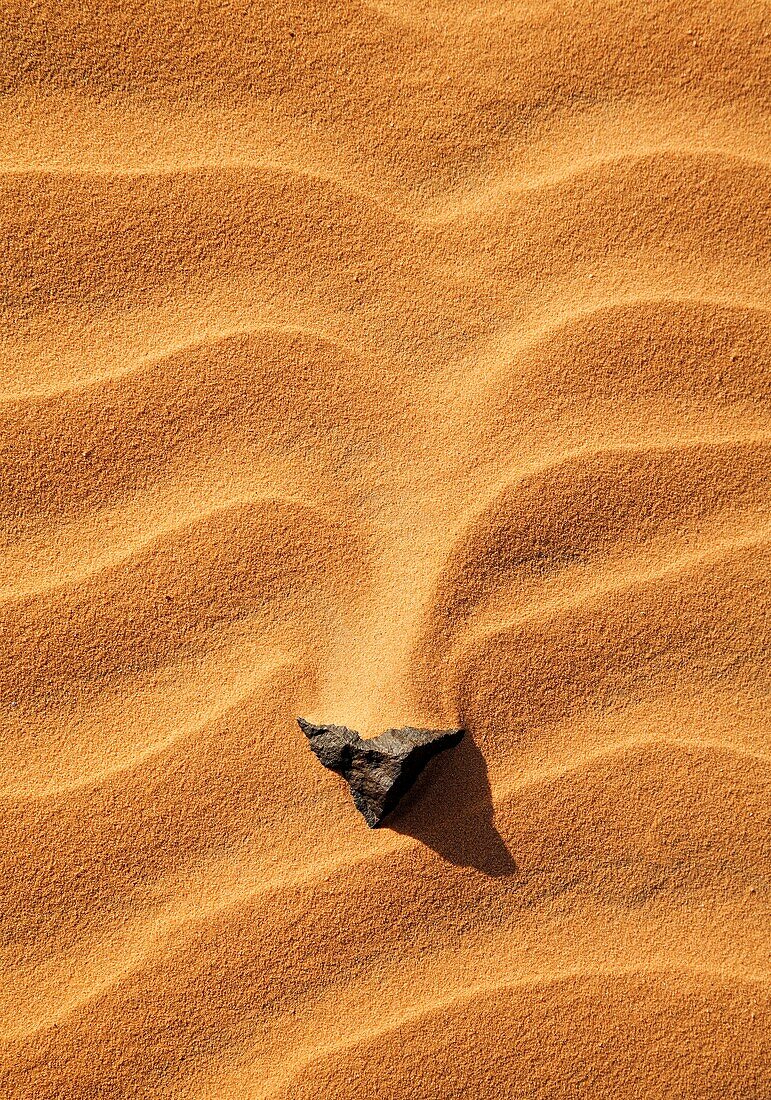 Rock in the sand, Sahara Desert, Libya