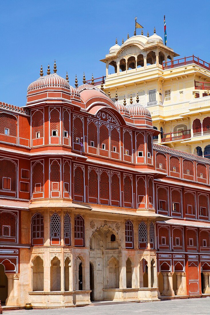 The royal residence at the City Palace, Jaipur, Rajasthan, India