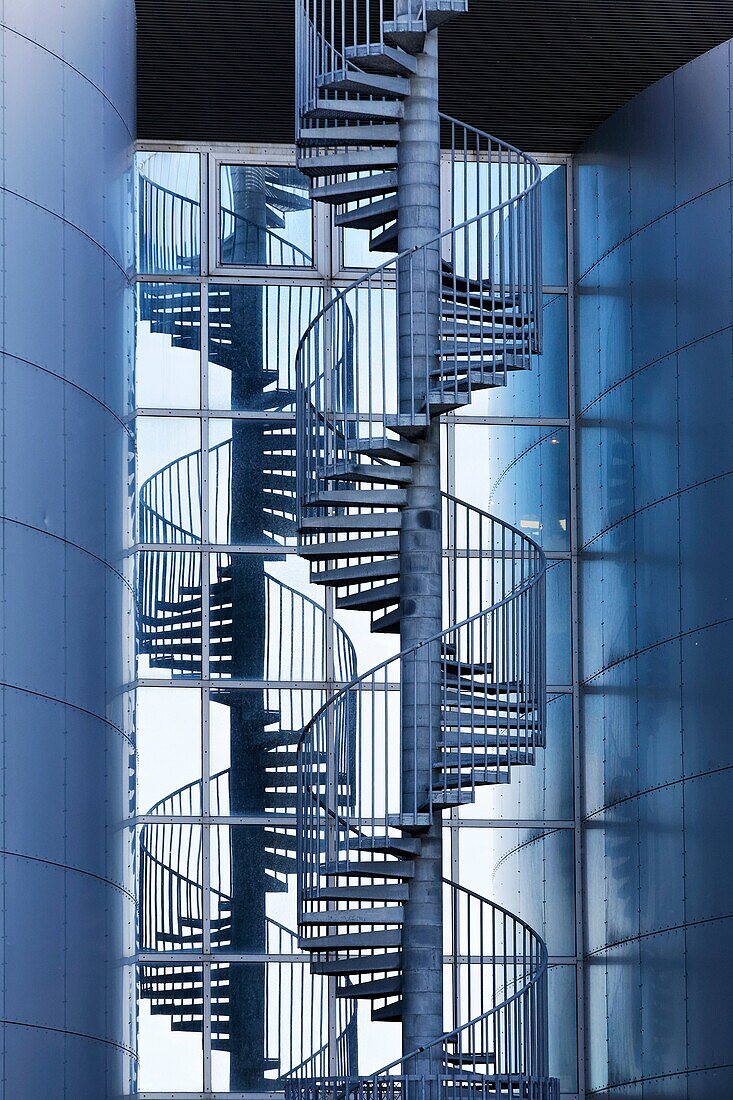 Spiral staircase at Perlan, the pearl, Reykjavik, Iceland