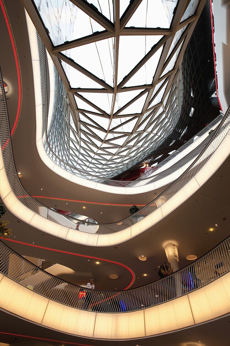 Interior of MyZeil shopping mall by Massimiliano Fuksas in Frankfurt am Main, Germany, Europe