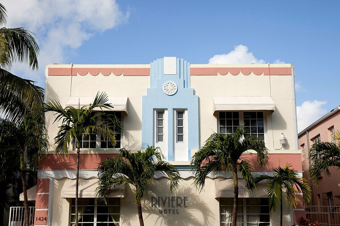 Art Deco Riviere Hotel, South Beach, Miami, Florida, USA