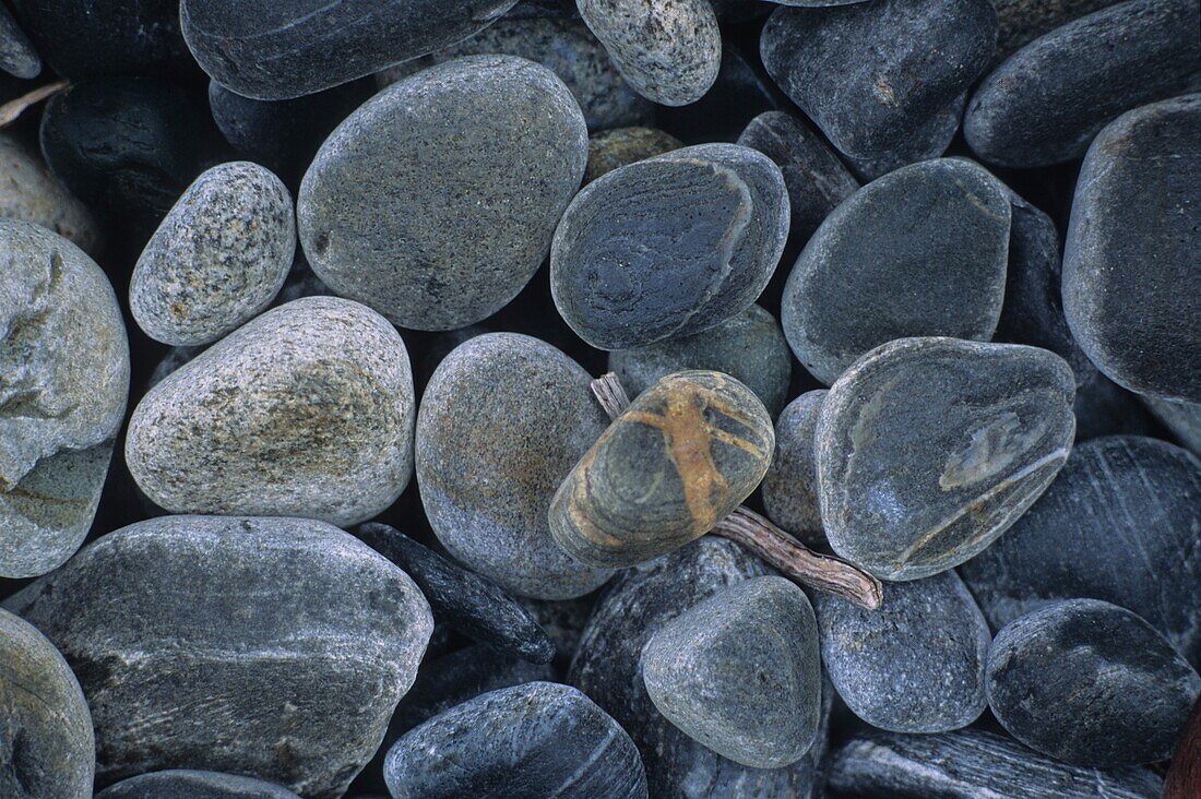 stones on Sombrio Beach, Strait of Juan de Fuca, Vancouver Island, British Columbia, Canada