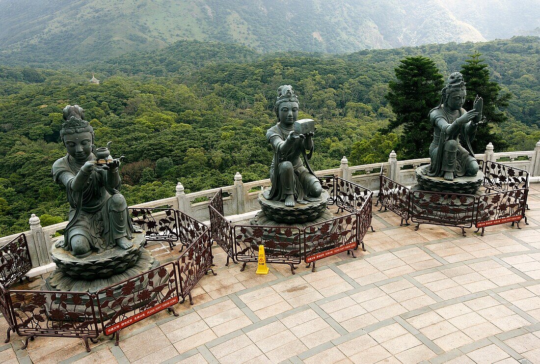 Statues, Lantau Island, Hong Kong, China